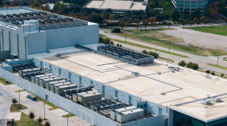 Data center facility building hosting server farm