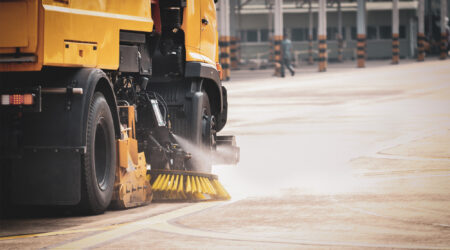 Dust Control on Construction Sites sweeper