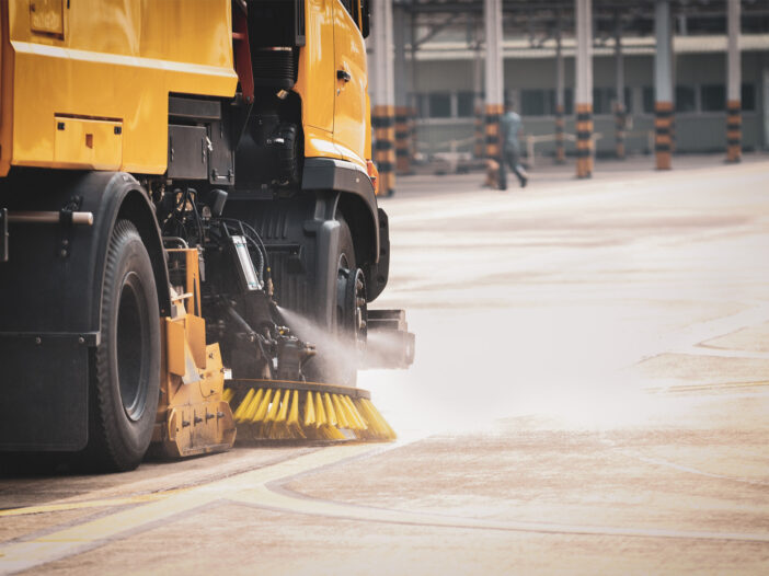 Dust Control on Construction Sites sweeper